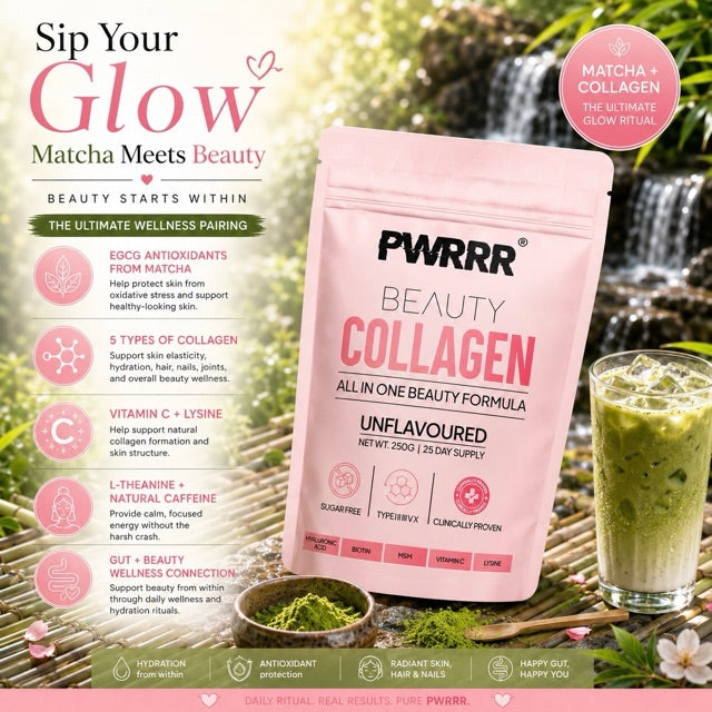 Matcha for the mind, Collagen for the glow 🍵✨ The ultimate wellness pairing for radiant skin, daily hydration, calm energy, and gut-lovi...